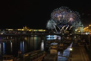 Pražský novoroční ohňostroj