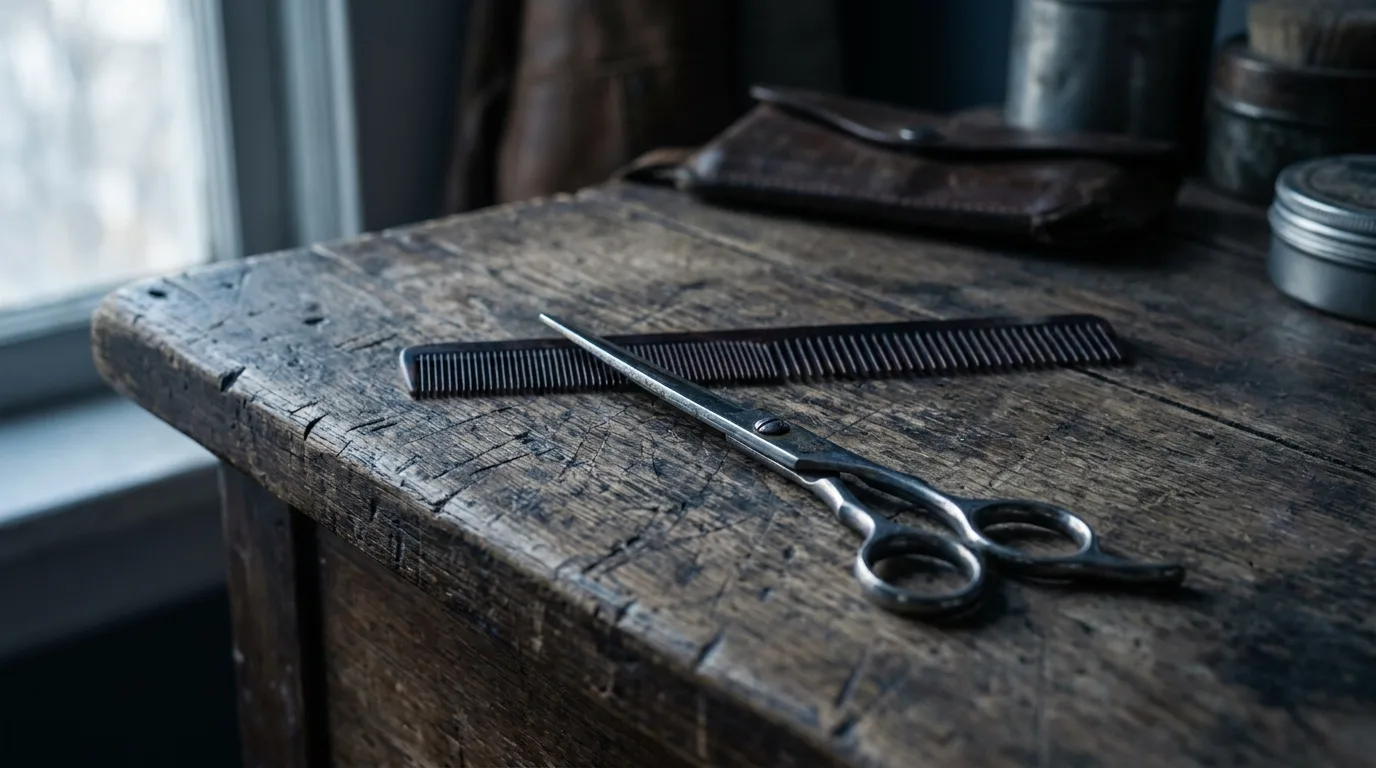 Ilustrační obrázek - vybavení barbershopu, Ted a Tady Barber shop (ilustrační)