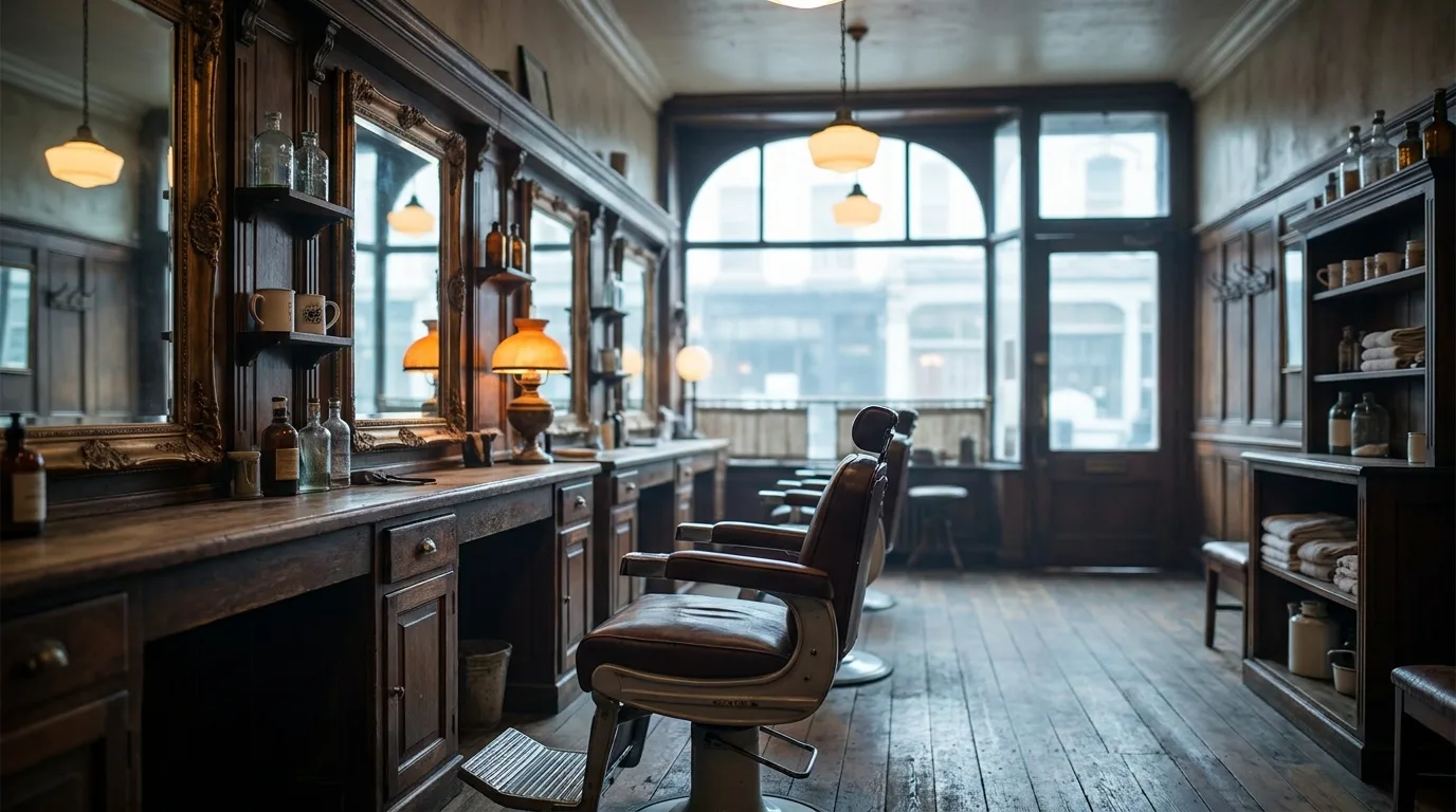 Ilustrační obrázek - vybavení barbershopu, The Crown Barbershop Dejvice (ilustrační)