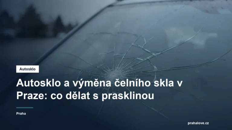 Prasklina na čelním skle auta