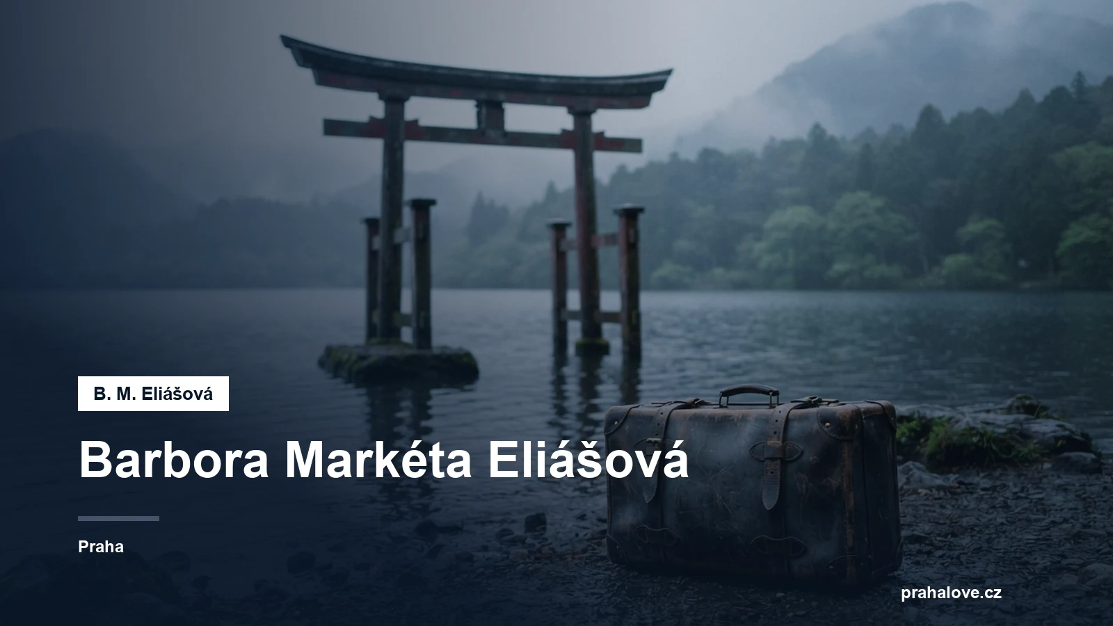 Japonská brána torii a kufr