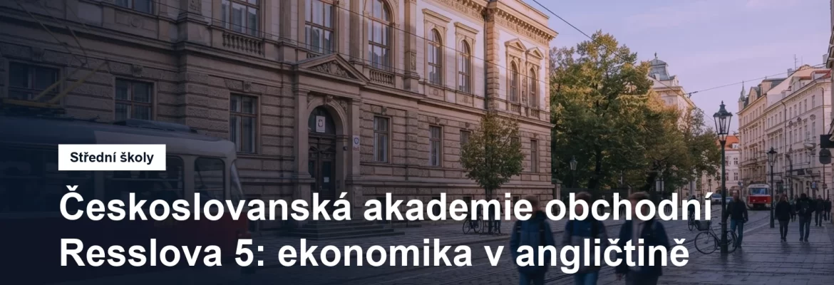Historická budova obchodní akademie v Resslově ulici