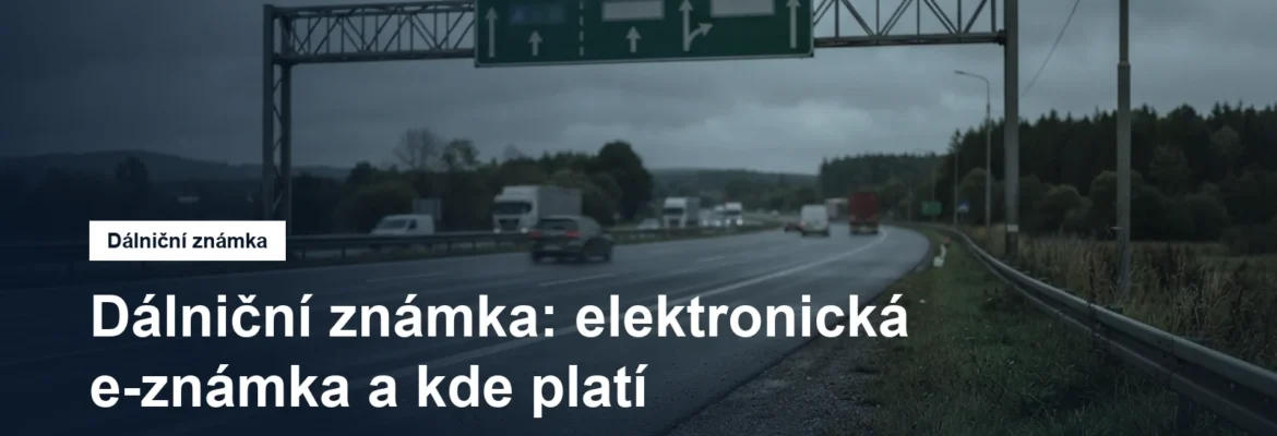 Dálnice se směrovými tabulemi a značením zpoplatněného úseku