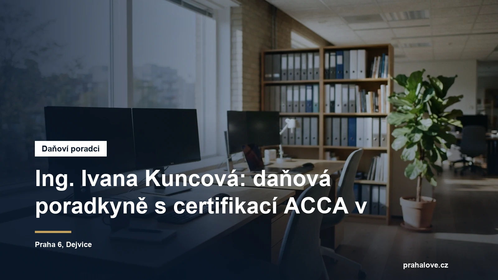 Daňová a účetní kancelář v Dejvicích v Praze