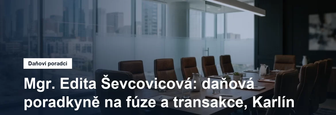 Jednací místnost daňové a účetní kanceláře v Karlíně v Praze