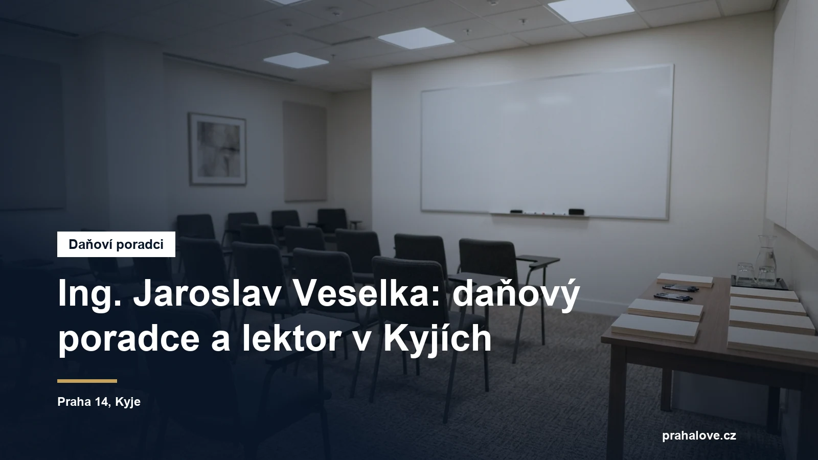 Školicí místnost daňového poradce v Kyjích v Praze