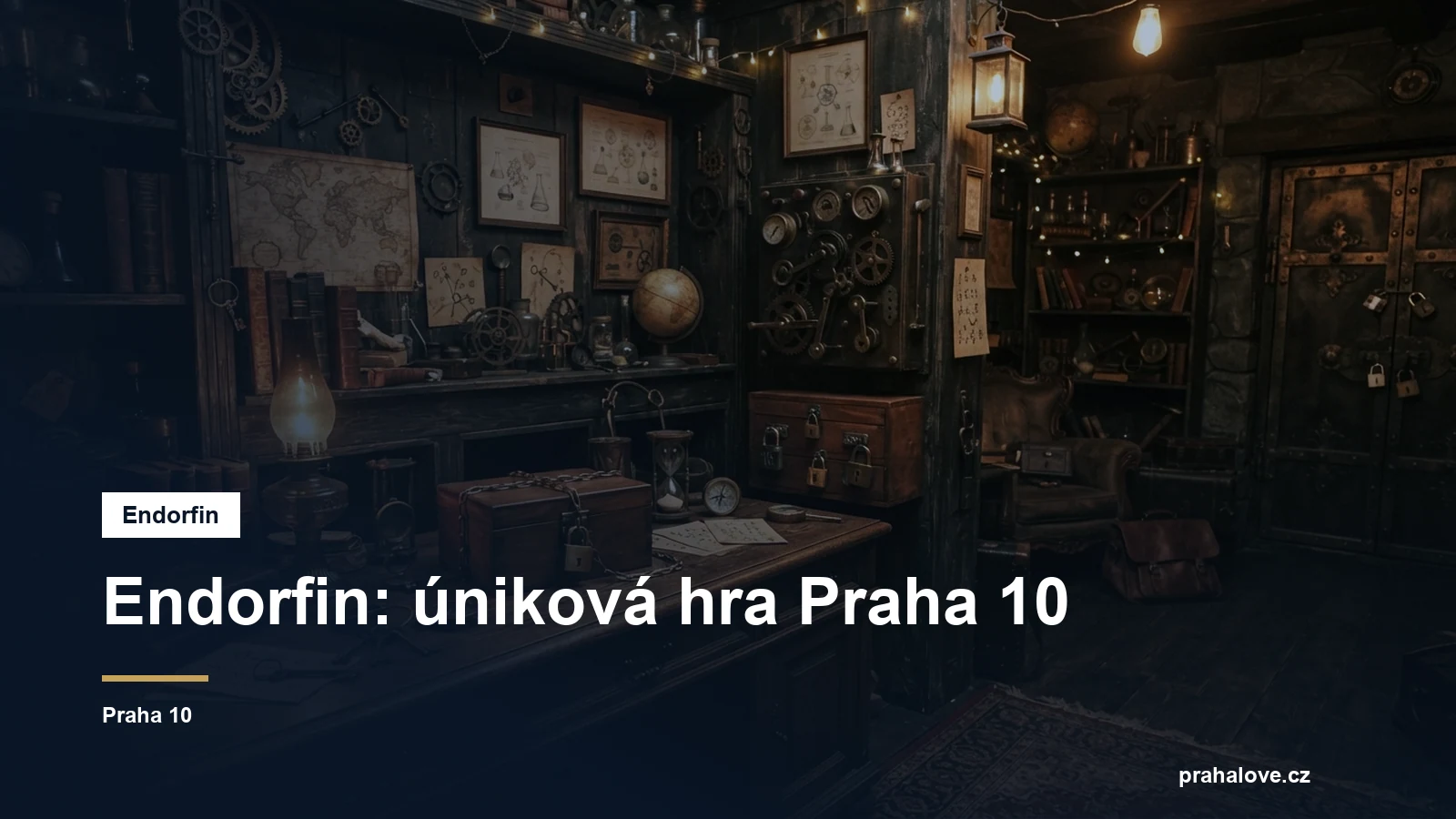 Interiér únikové hry se zámky a starým nábytkem