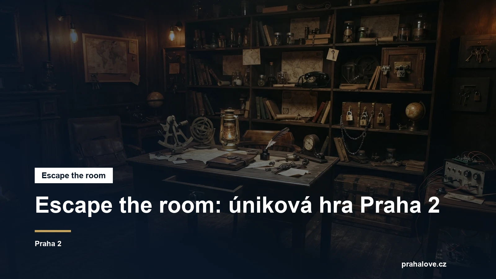Interiér únikové hry se zámky a starým nábytkem