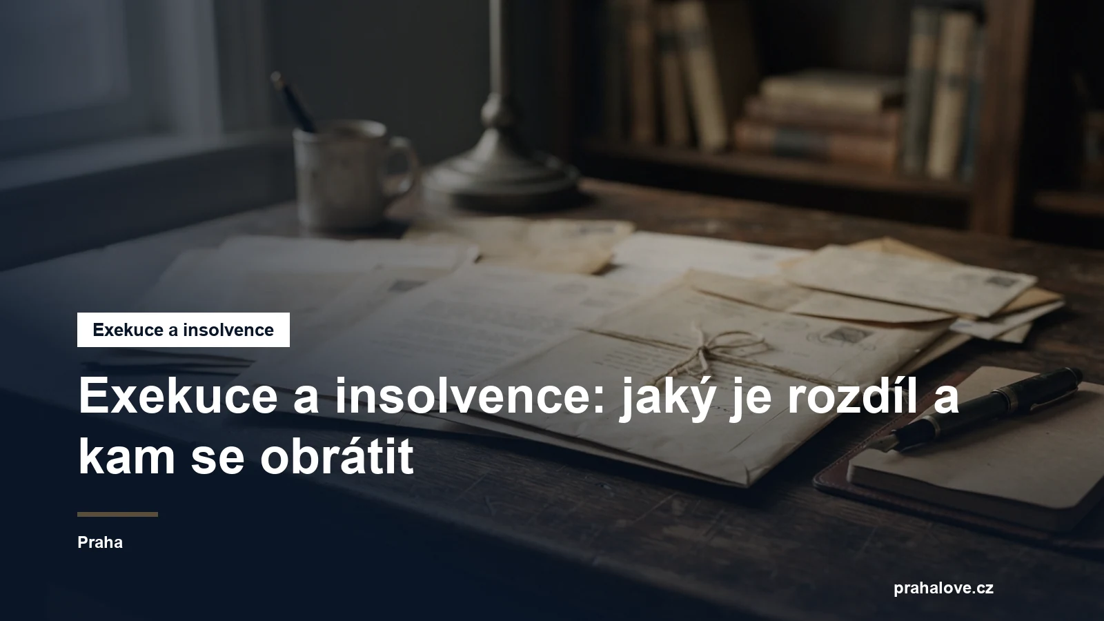 Úřední obálky a dokumenty rozložené na stole