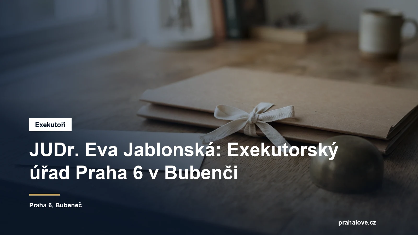 Exekutorský úřad Praha 6 JUDr. Evy Jablonské ve Slavíčkově ulici v Bubenči