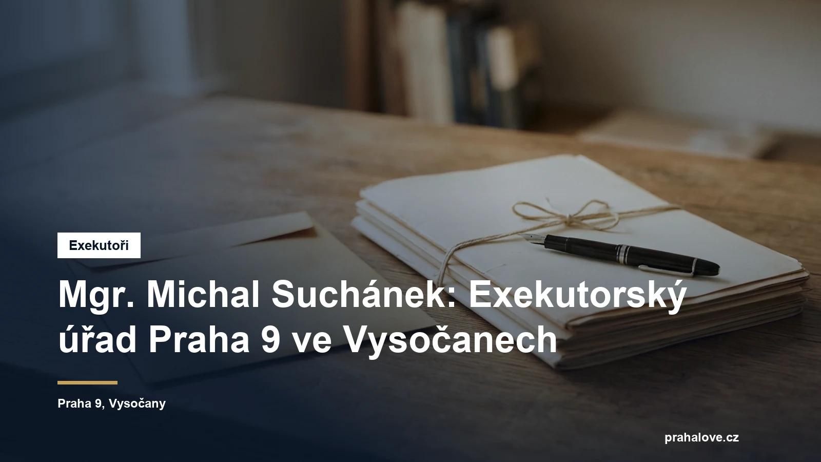 Exekutorský úřad Praha 9 Mgr. Michala Suchánka v ulici Pod Pekárnami ve Vysočanech