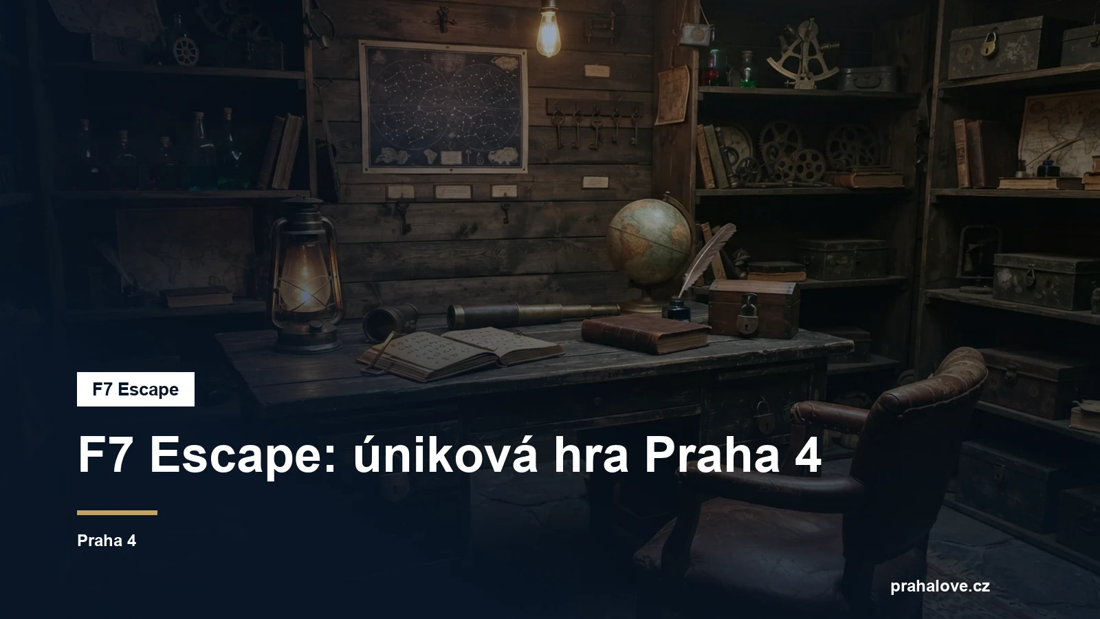 Interiér únikové hry se zámky a starým nábytkem