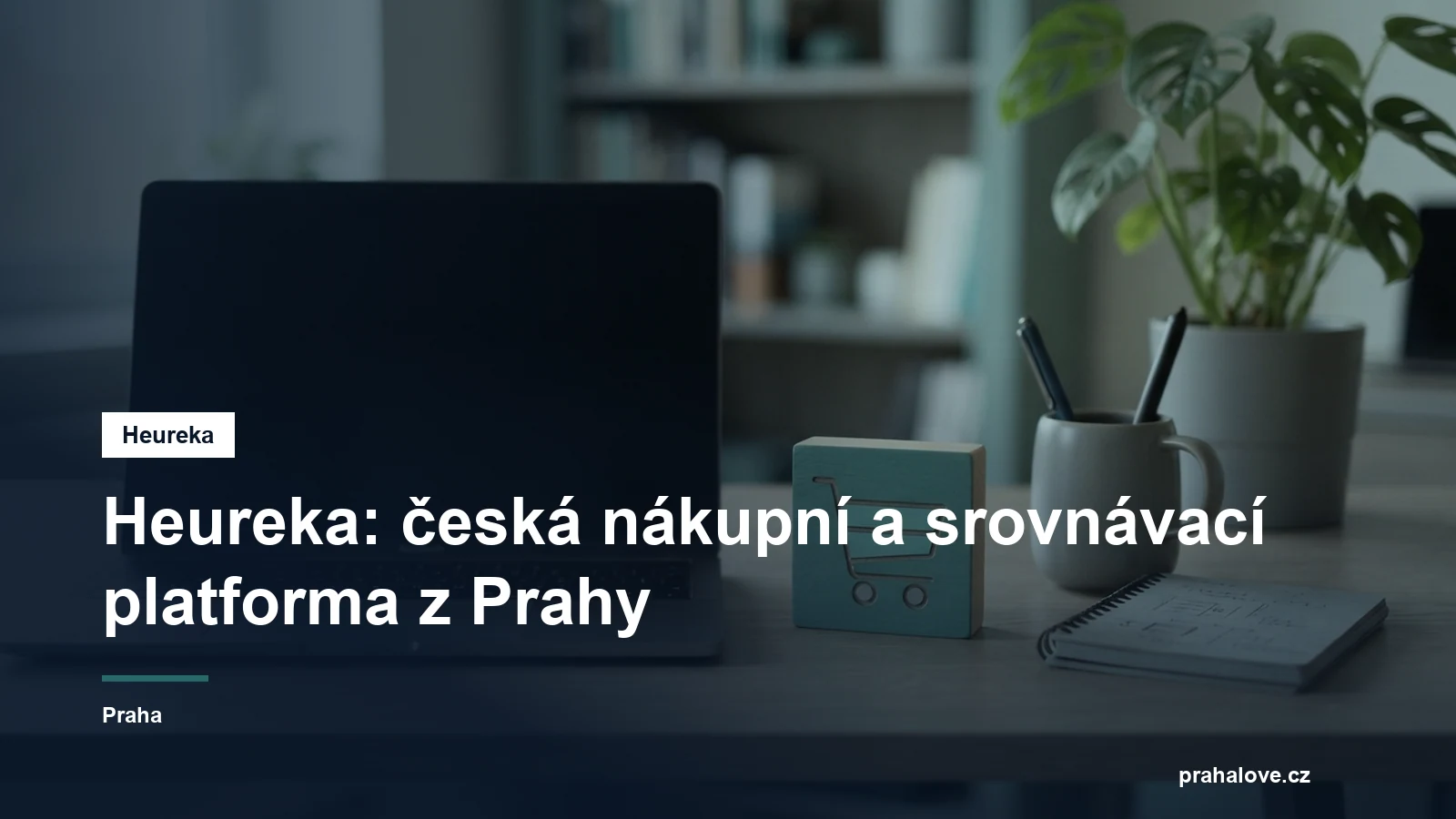 Notebook a nákupní ikony na pracovním stole