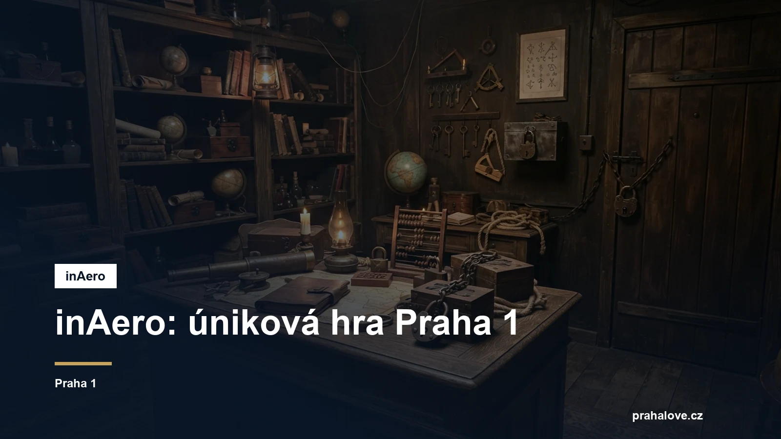 Interiér únikové hry se zámky a starým nábytkem