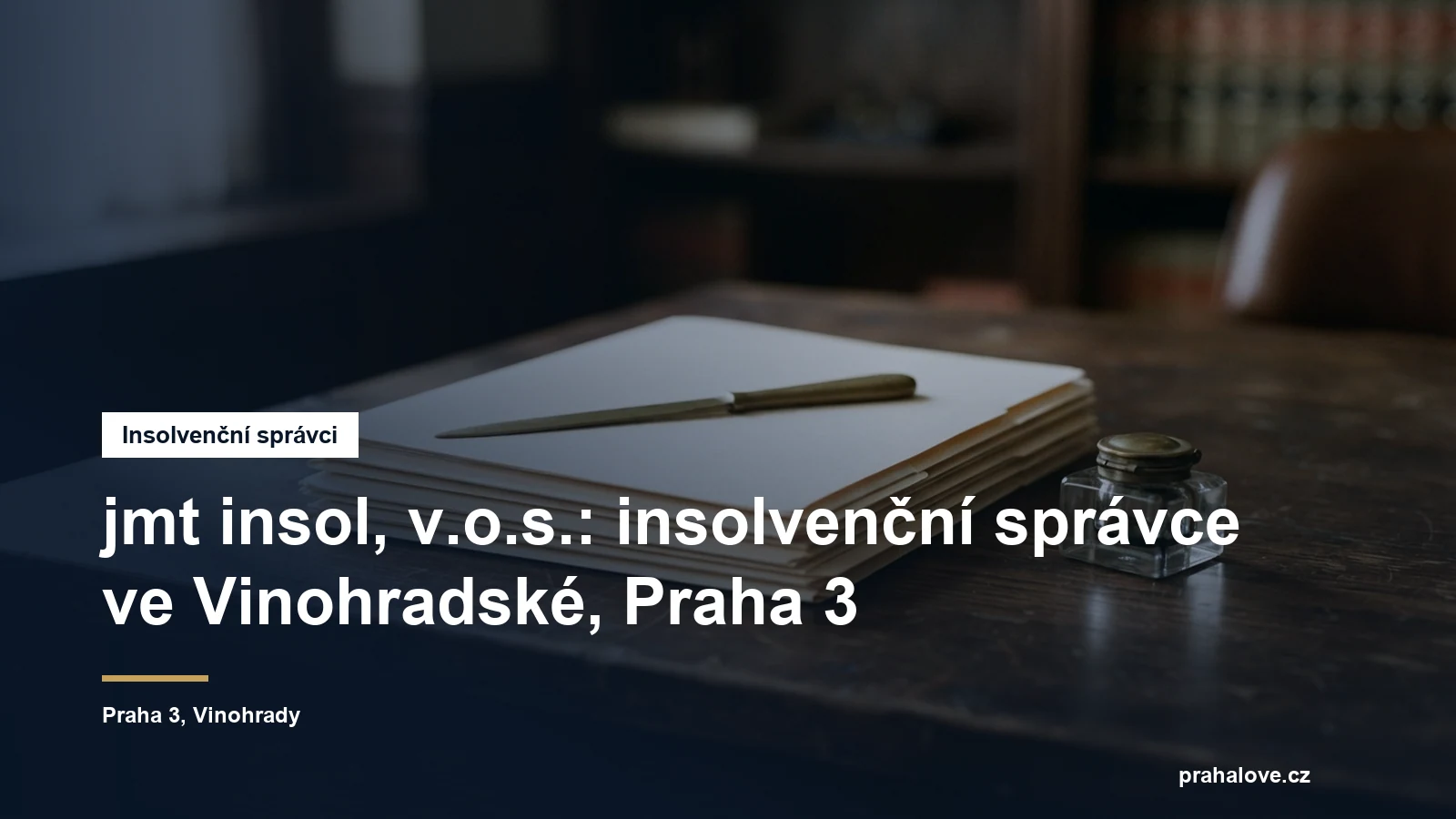 Sídlo insolvenčního správce jmt insol ve Vinohradské na Praze 3