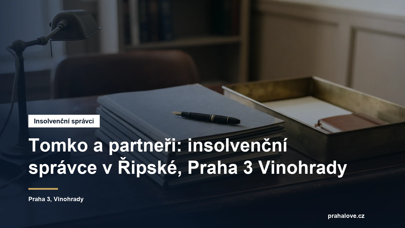 Sídlo insolvenčního správce Tomko a partneři v Řipské na Vinohradech