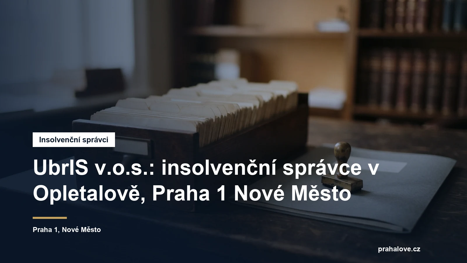 Sídlo insolvenčního správce UbrIS v Opletalově na Novém Městě v Praze 1