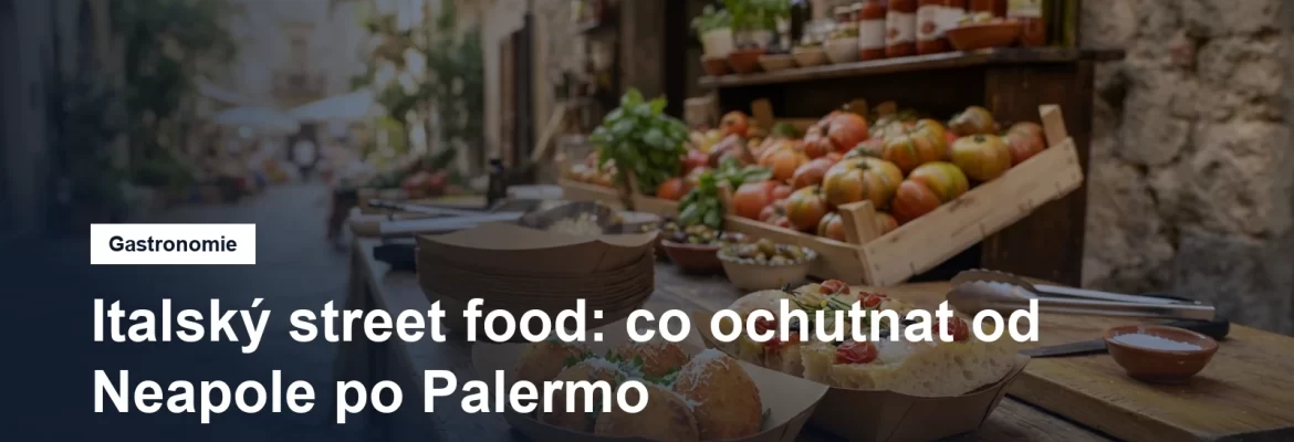 Italské pouliční jídlo naservírované na papírovém tácku