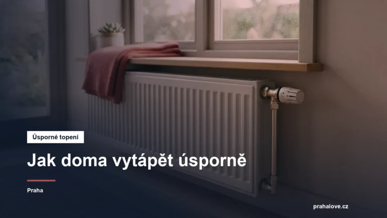 Radiátor s termostatickou hlavicí u okna