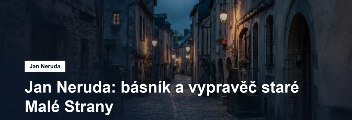Dlážděná ulička staré čtvrti za soumraku
