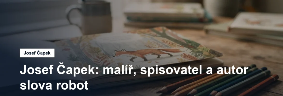 Ilustrace a pastelky na stole