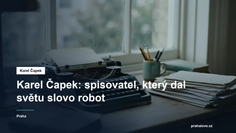 Psací stroj a papíry na pracovním stole