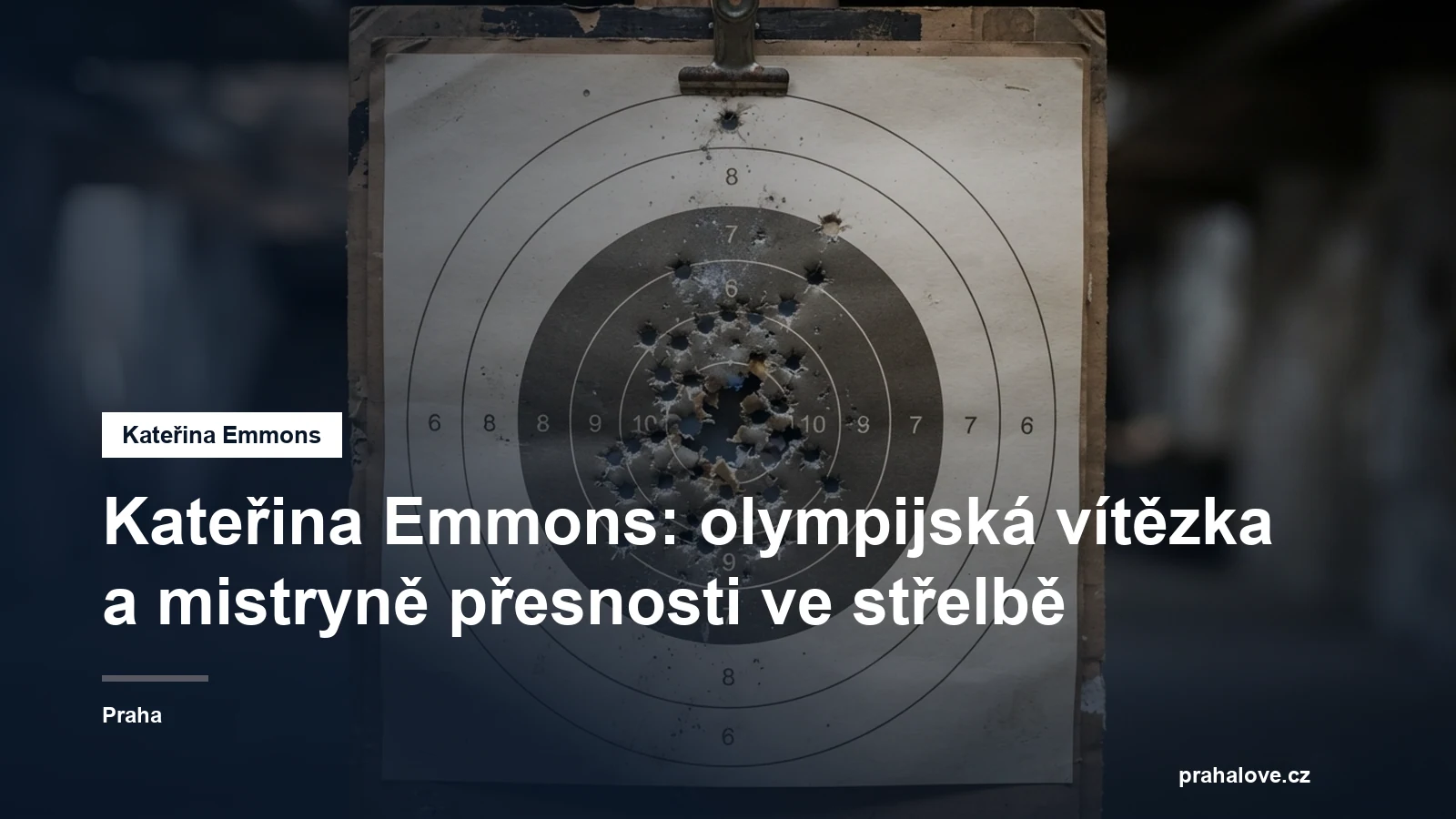 Terč se zásahy ve středu za tlumeného světla