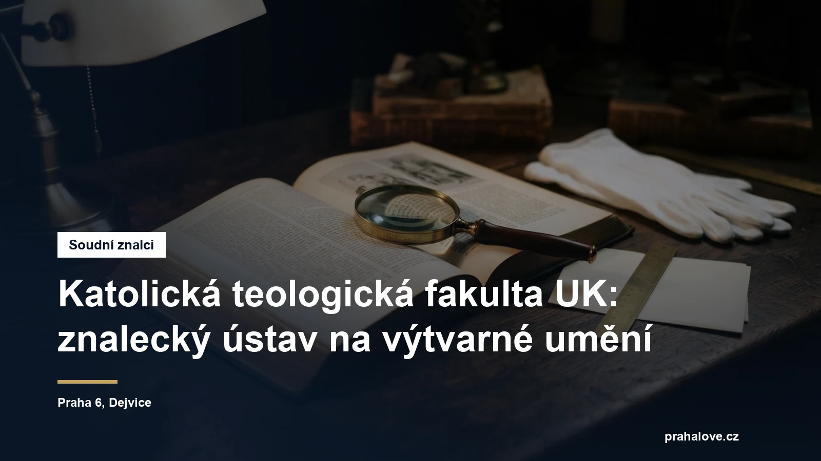 Katolická teologická fakulta UK jako znalecký ústav, posuzování původu a autorství výtvarných děl, Dejvice