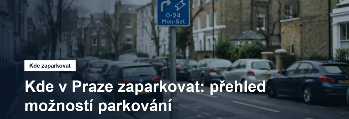 Dopravní značka parkoviště v ulici města