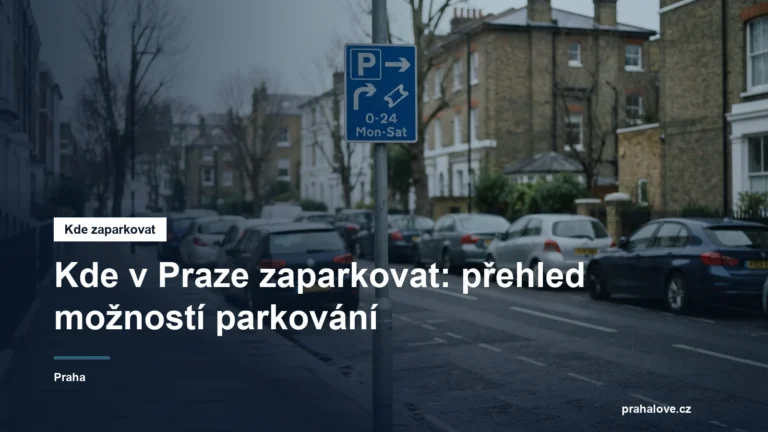 Dopravní značka parkoviště v ulici města