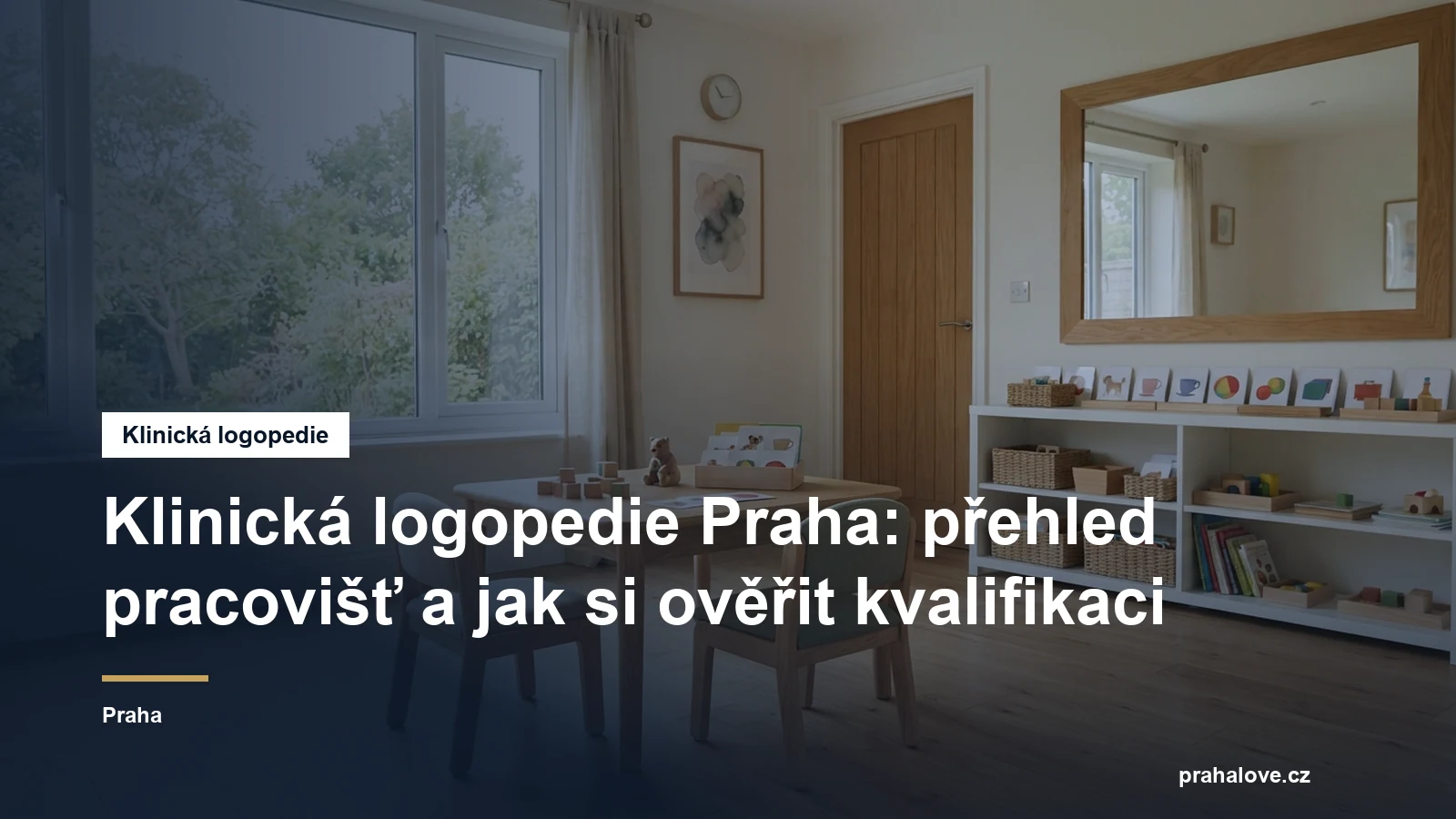Klinická logopedie v Praze, prostředí ordinace