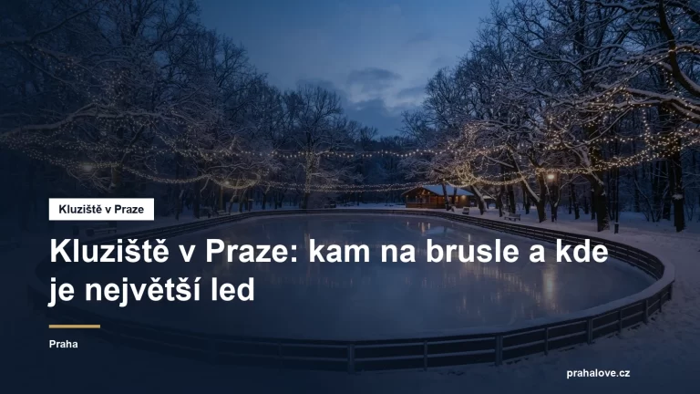 Venkovní kluziště s ledovou plochou a světly za zimního večera