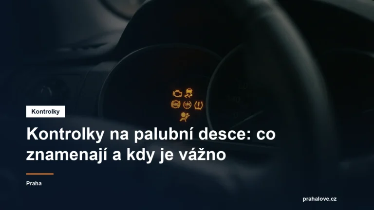 Rozsvícené kontrolky na palubní desce vozu