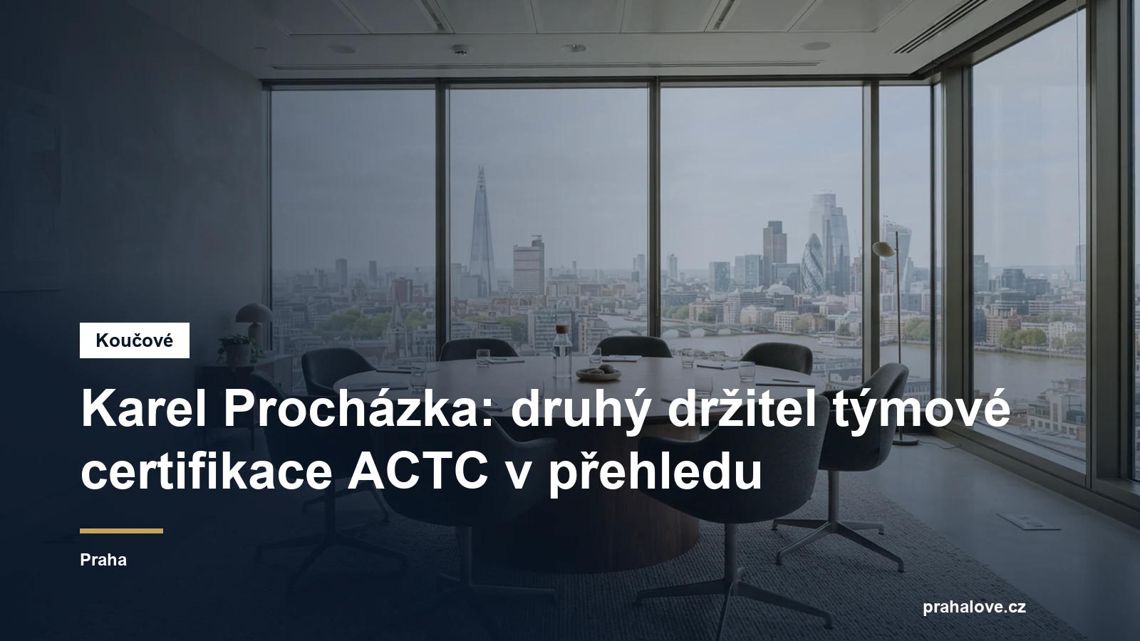 Prostředí pro koučovací setkání v Praze, Mgr. Karel Procházka
