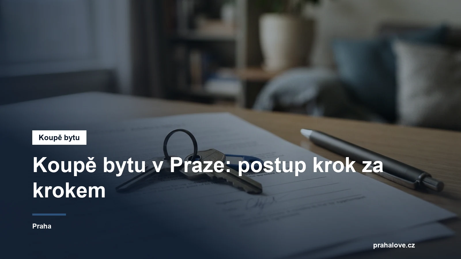 Klíče od bytu a kupní smlouva na stole