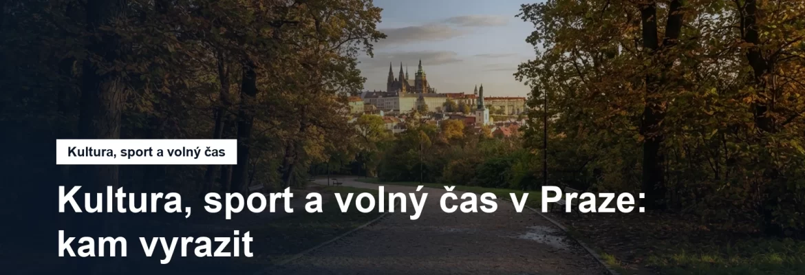 Pražský park s cestou pro běh a in-line