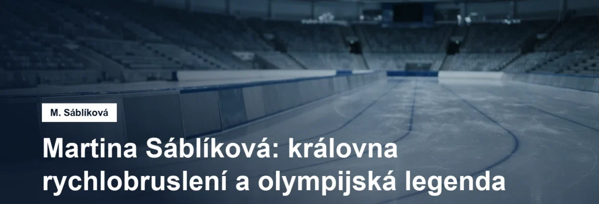 Ledová plocha rychlobruslařského oválu za studeného světla