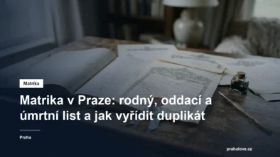 Otevřená úřední kniha a matriční doklady na stole