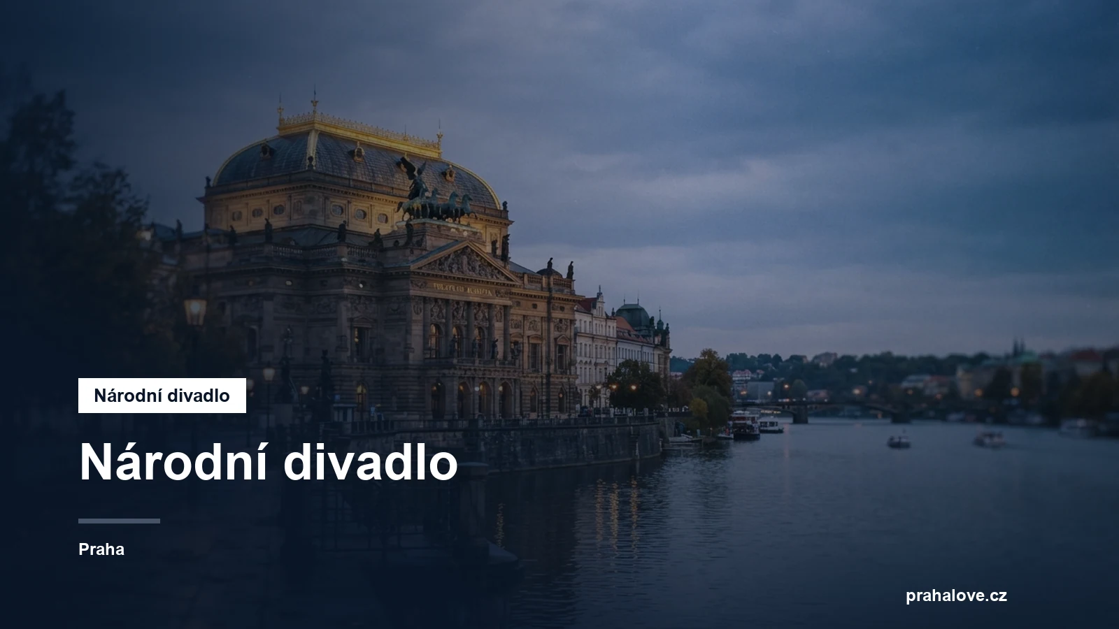 Novorenesanční budova s trigami nad Vltavou