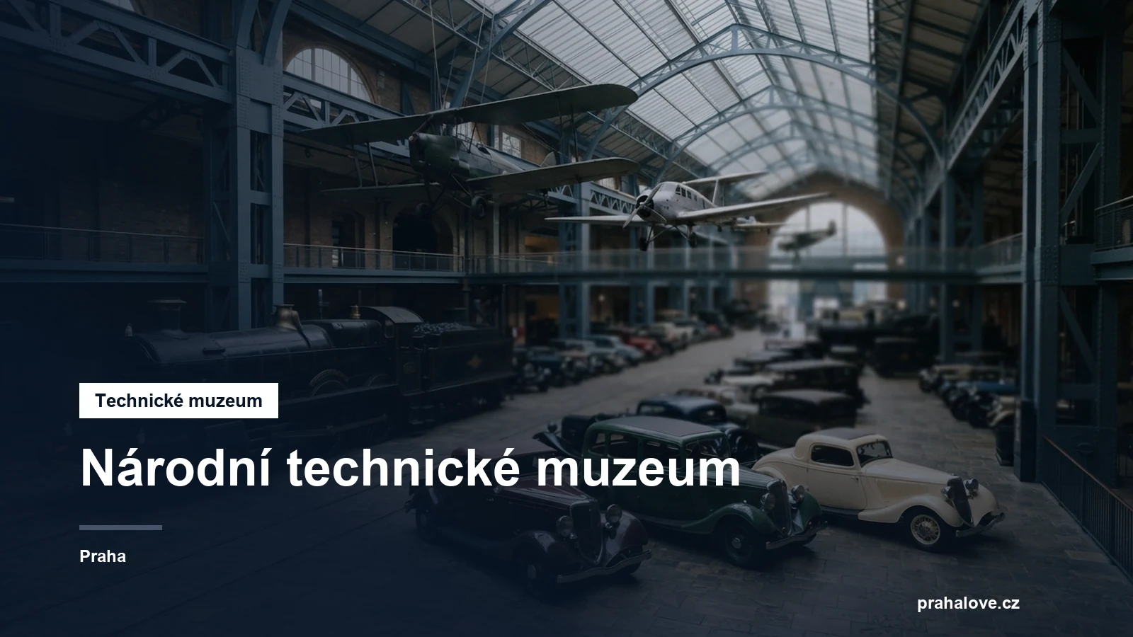 Dopravní hala s letadly a lokomotivami