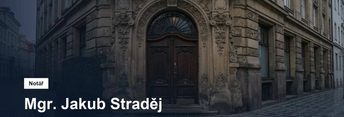 Dlážděný chodník a kamenný vstupní portál domu v centru Prahy
