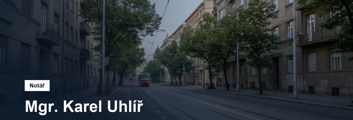Široká holešovická třída s činžovními domy a tramvajovou tratí