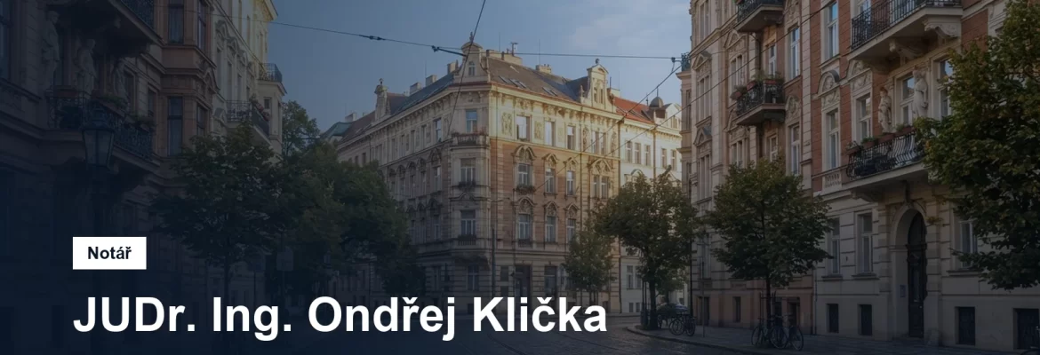 JUDr. Ing. Ondřej Klička, notář pro obvod Prahy 4