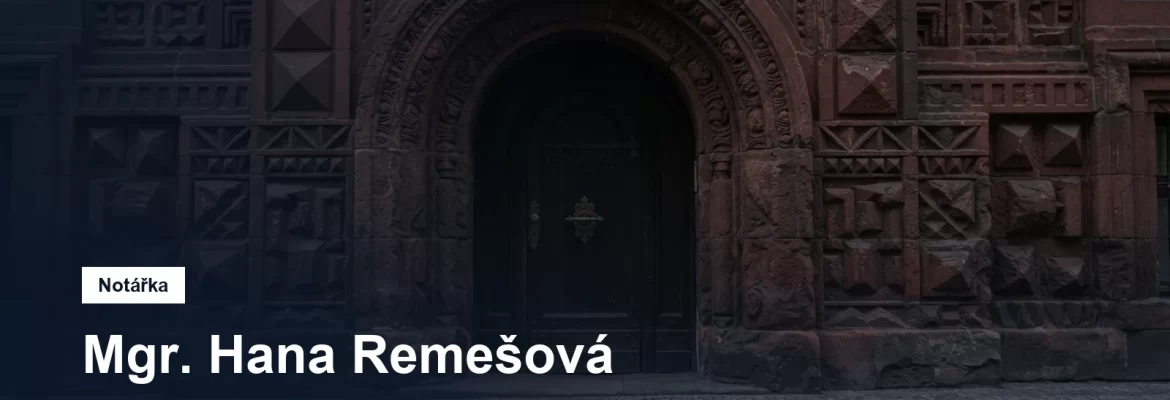 Detail tmavě červené kamenné fasády s geometrickým ornamentem v centru Prahy