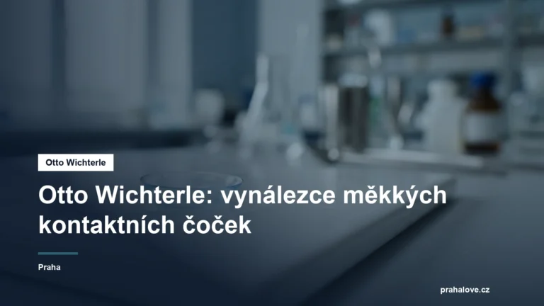 Kontaktní čočka a laboratorní pozadí