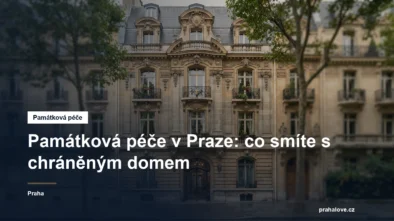 Historická fasáda činžovního domu se zdobnými okny