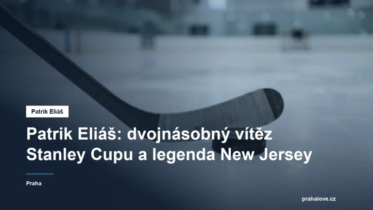 Hokejka a puk na ledové ploše