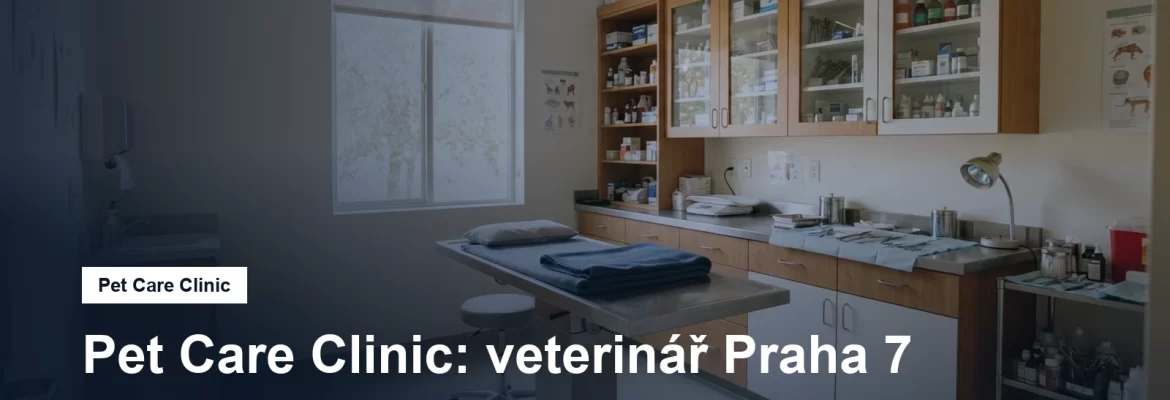 Veterinární ordinace s vyšetřovacím stolem