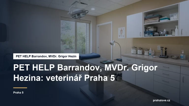 Veterinární ordinace s vyšetřovacím stolem