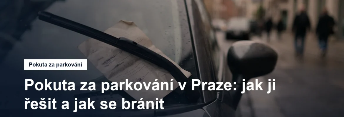 Papír za stěračem auta zaparkovaného u chodníku